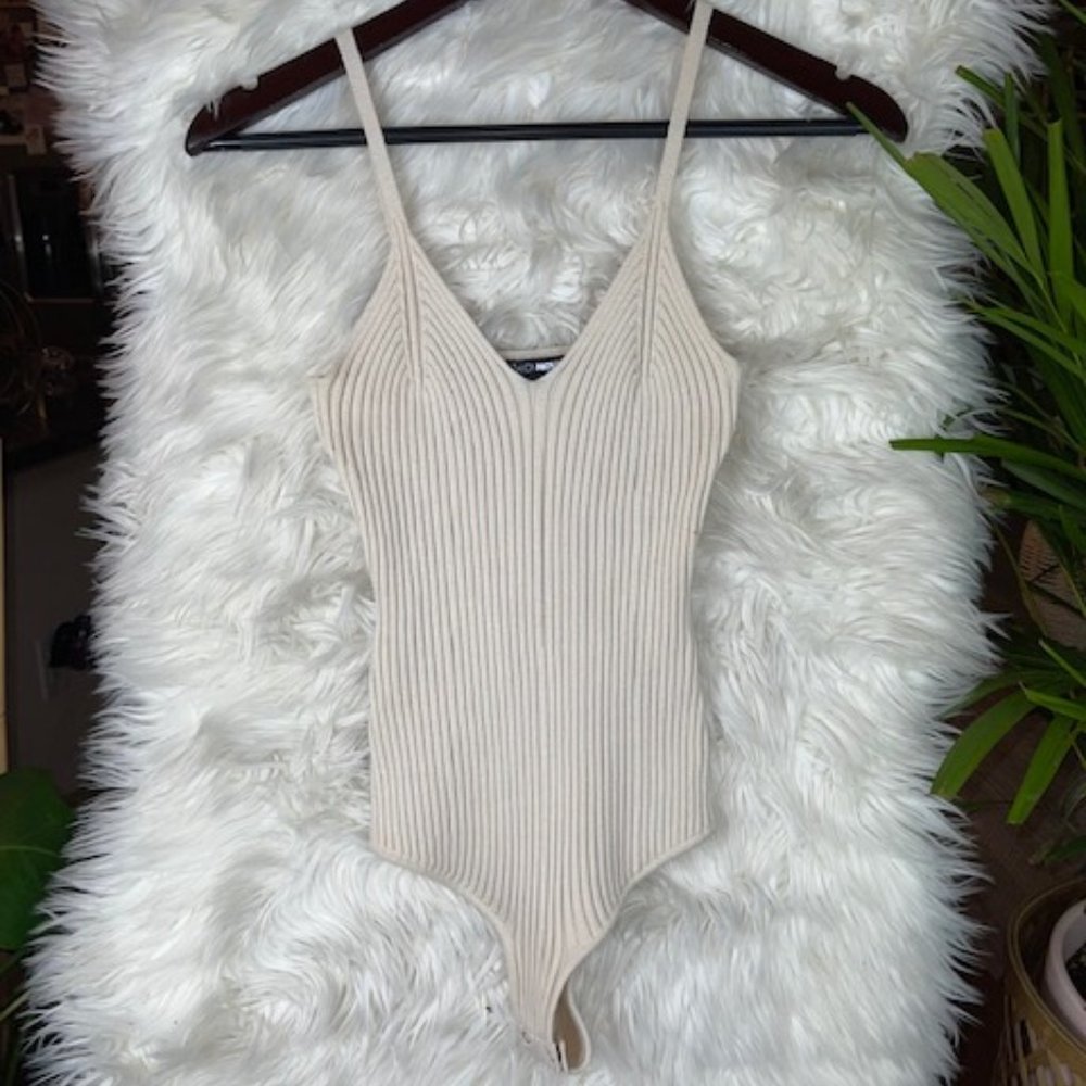 NWOT • Fashion Nova • Ribbed Tank Bodysuit • S